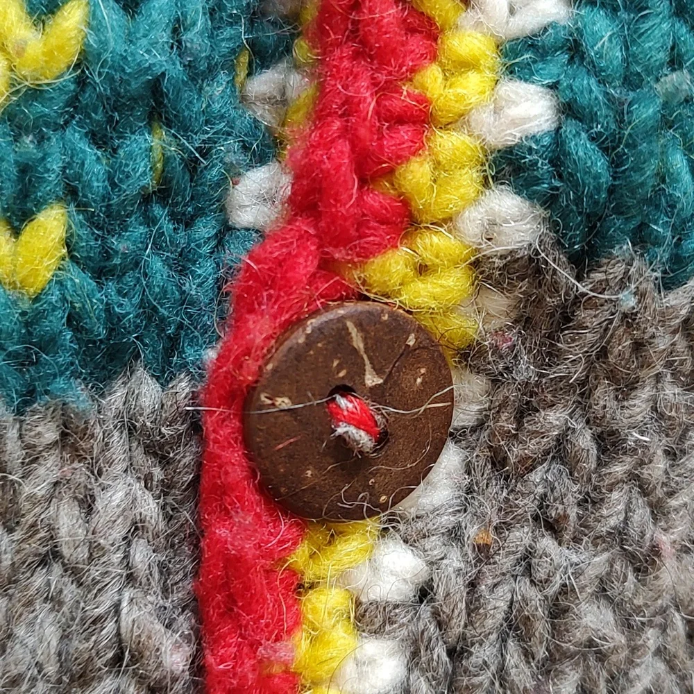 Chicken chunky knit wool sweater - Picture 3 of 7